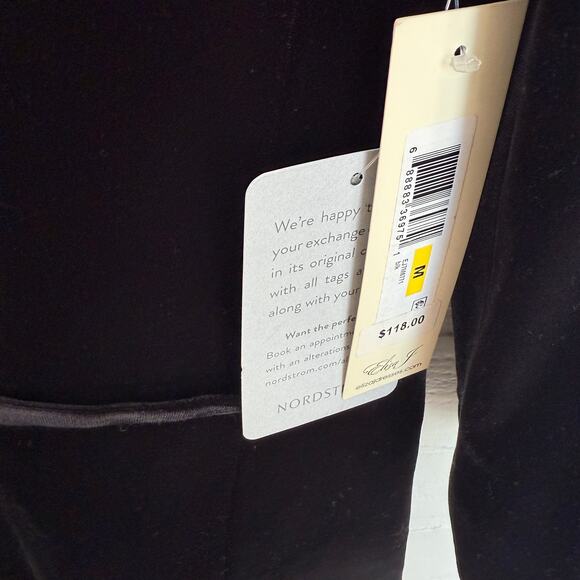 Eliza Jay NWT Ruched Sleeve Black Velvet Work Career Event Blazer sz M - Picture 6 of 6